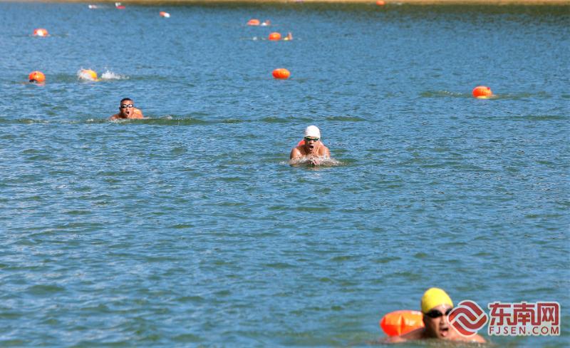 九游官网入口：闽浙350余健儿芹山湖逐浪 周宁游泳赛传递民族团结情(图1)