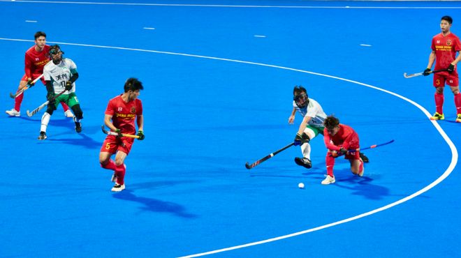 第十五届全国运动会男子曲棍球比赛男子b组预赛完成两场比赛(图4)